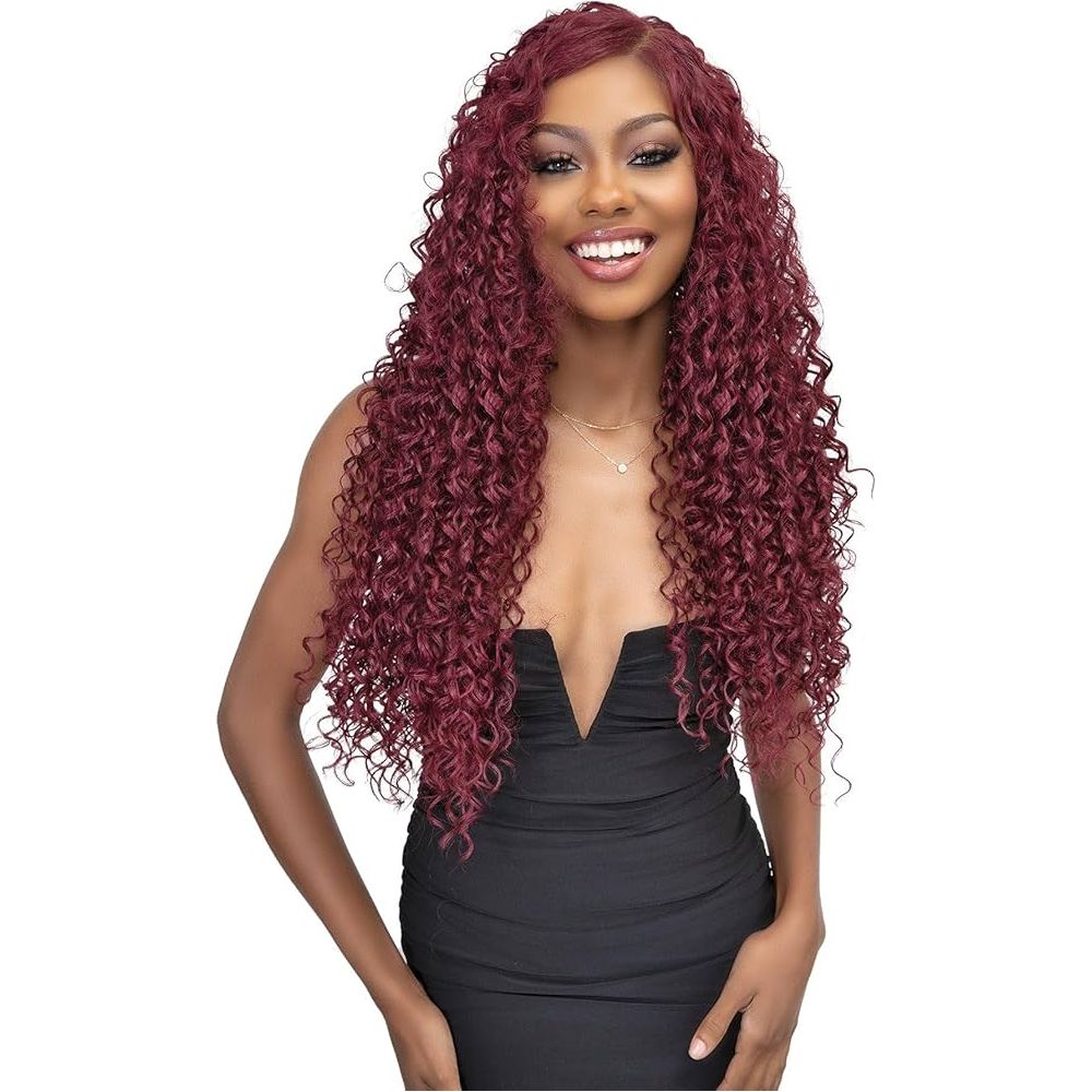 NEW WATER WAVE 3PCS 4X4 FREE PART Janet Collection Remy Illusion  Synthetic Weave