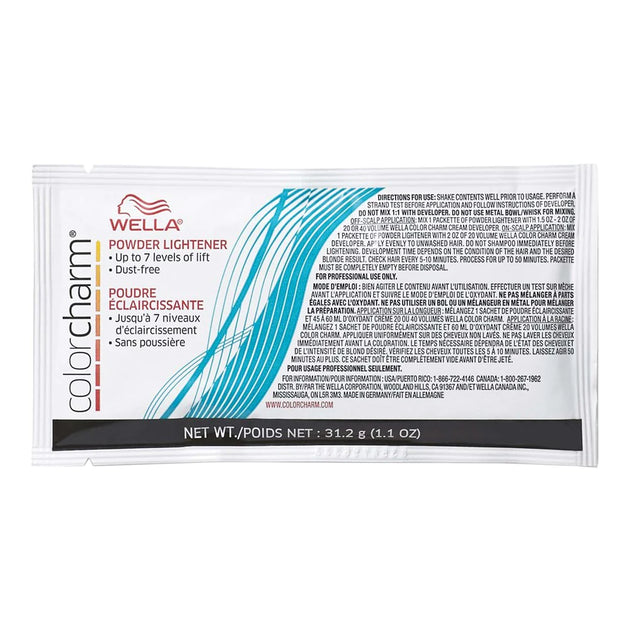 WELLA Color Charm Powder Lightener Packet (1.1oz) Braids and Wigs
