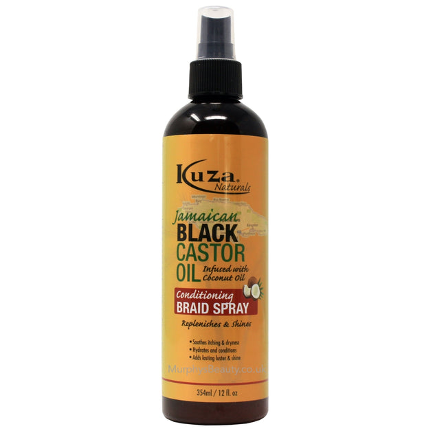 KUZA Jamaican Black Castor Oil Conditioning Braid Spray 12oz Braids