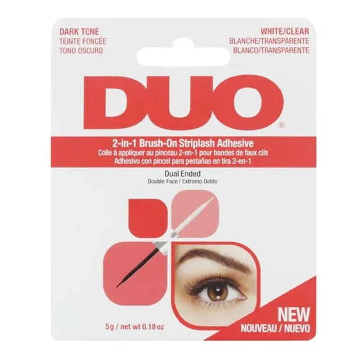 Duo 2 - in - 1 Brush On Clear & Dark Adhesive (0.18oz) - Braids and Wigs