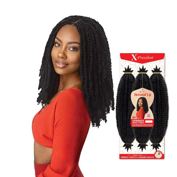 Outre X-Pression Twisted Up Crochet Braid - SPRINGY AFRO TWIST 24"