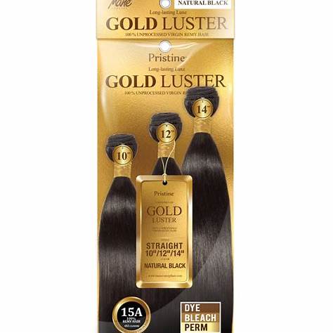 Mane Concept Pristine Unprocessed Virgin Remy 15A Gold Luster 100% Human Hair Extension - Straight