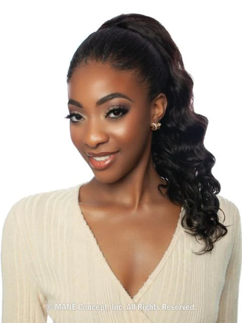 Mane Concept Pristine 100% Human Hair - PRPE08 LOOSE DEEP DRAWSTRING PONYTAIL 20"