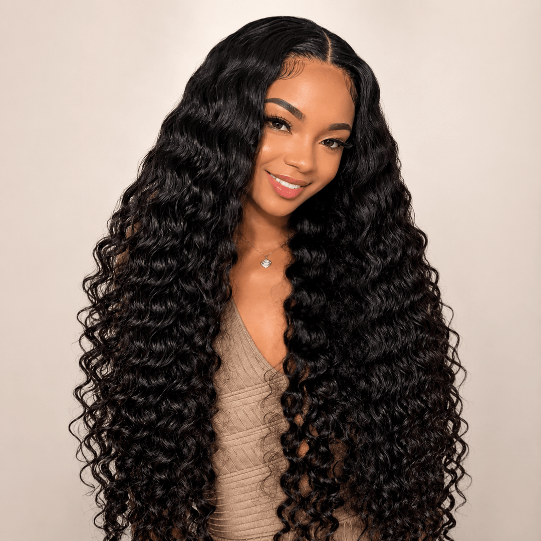 100% Human Hair Miracle Knots Crochet Braids 18” Deep Wave Hair Extensions