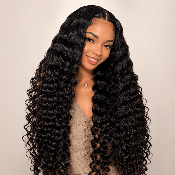 100% Human Hair Miracle Knots Crochet Braids 18” Deep Wave Hair Extensions