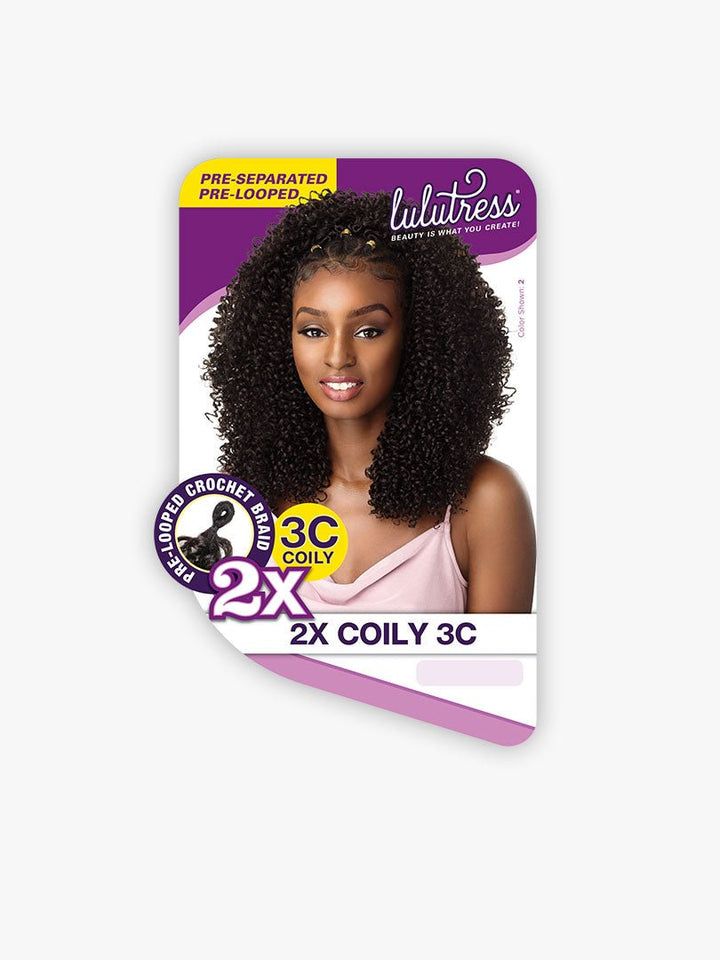 Sensationnel Lulutress Pre - looped Crochet Braids 2x Coily 3C - Braids and Wigs