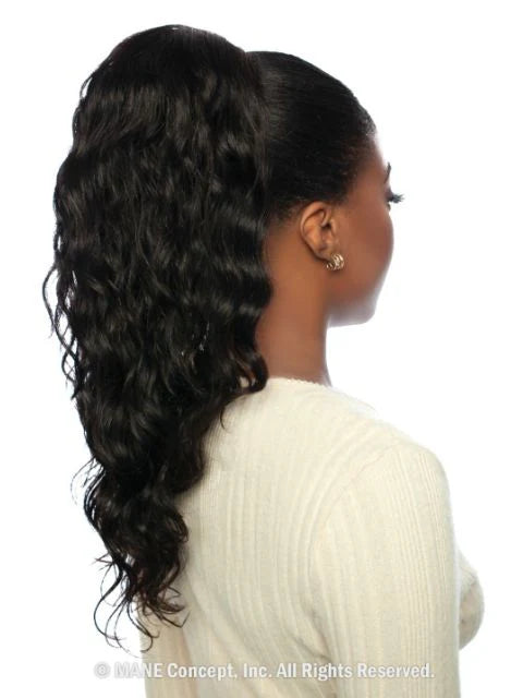 Mane Concept Pristine 100% Human Hair - PRPE08 LOOSE DEEP DRAWSTRING PONYTAIL 20"