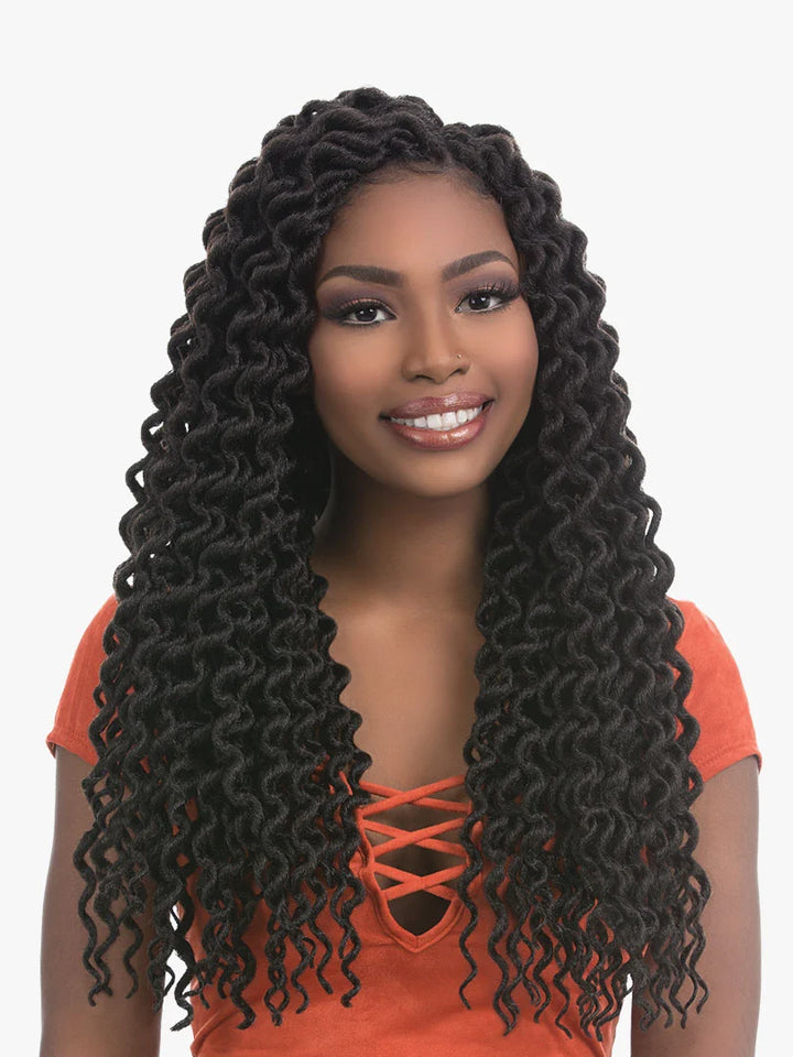 3X FAUX LOCS CURLY 18″ Janeth Collection