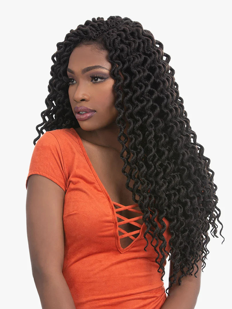 3X FAUX LOCS CURLY 18″ Janeth Collection