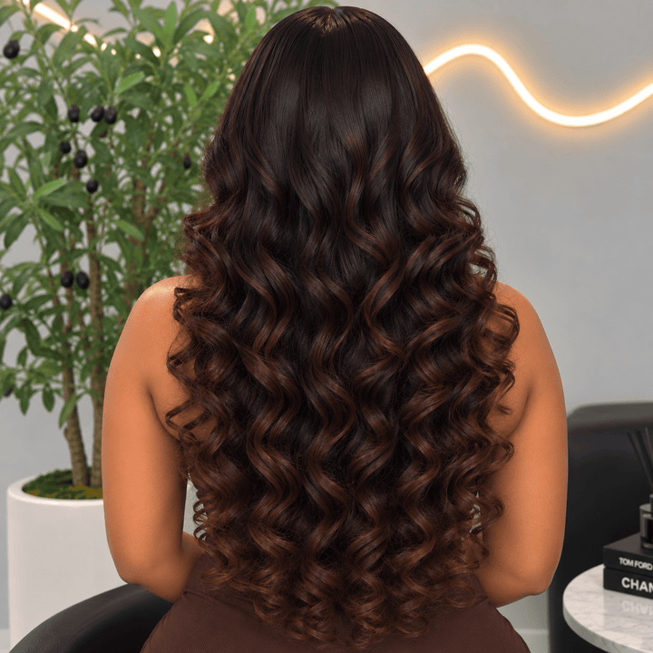 Luxury 2X6 Human Hair Wig – 28" Bouncy Curly - Braids and Wigs