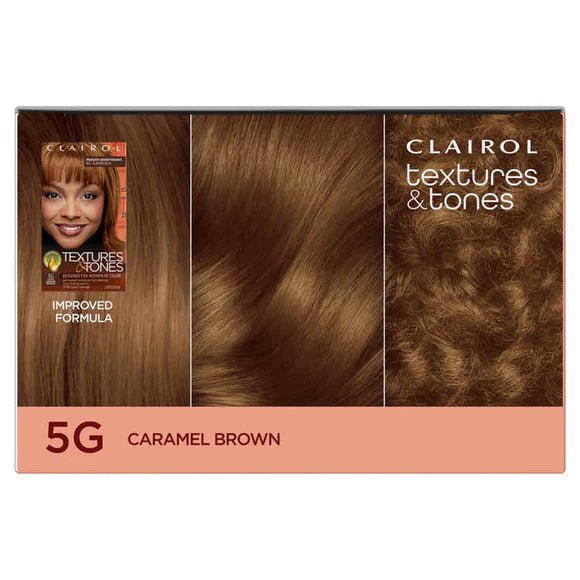 Clairol Textures & Tones Hair Color - 5G Caramel Brown - Braids and Wigs