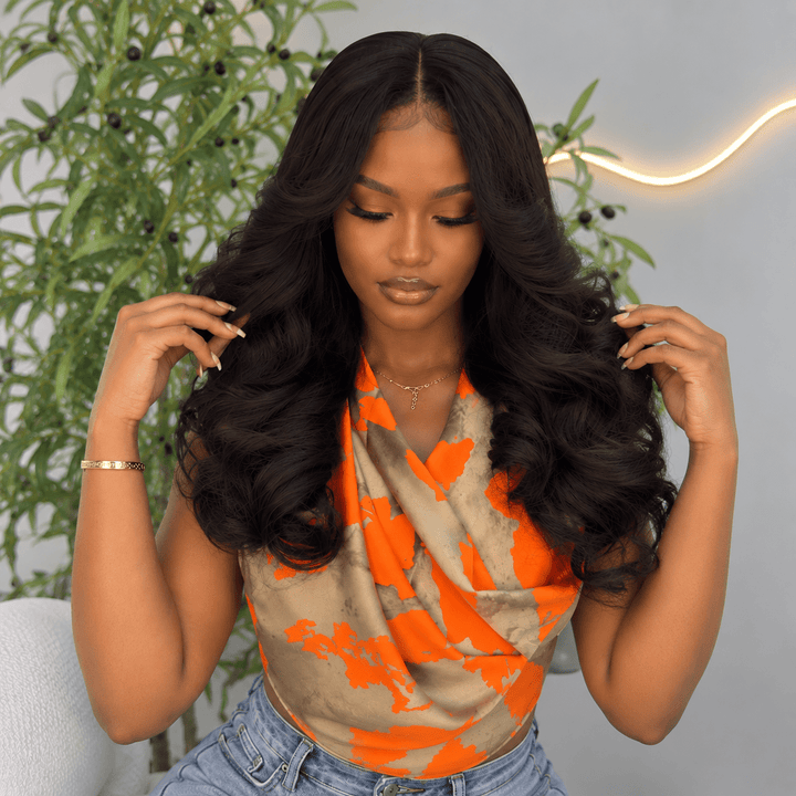 Luxury Human Hair Wig Raw 5x5 22" - Bouncy Curly - Braids and Wigs