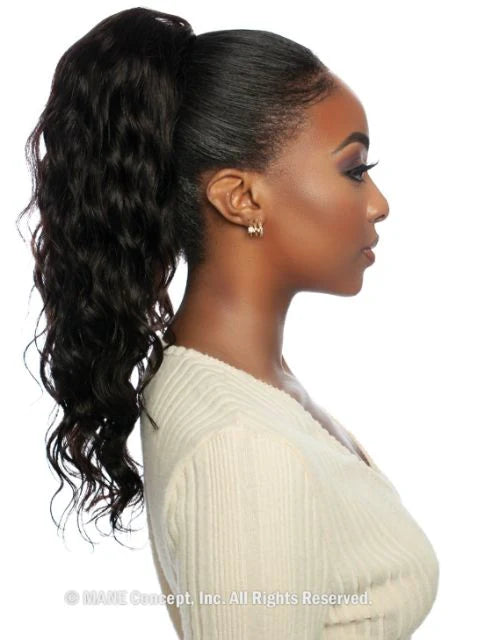 Mane Concept Pristine 100% Human Hair - PRPE08 LOOSE DEEP DRAWSTRING PONYTAIL 20"