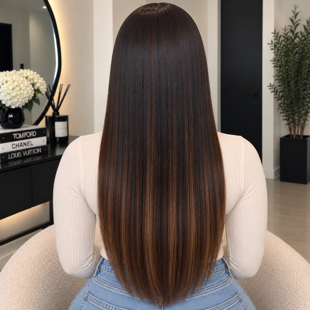 Luxury 2X6 Human Hair Wig Raw Hair 22" – Bone Straight
