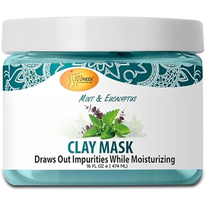 Spa Redi Mint & Eucalyptus Pedi Clay Mask (16 Oz) - Braids and Wigs
