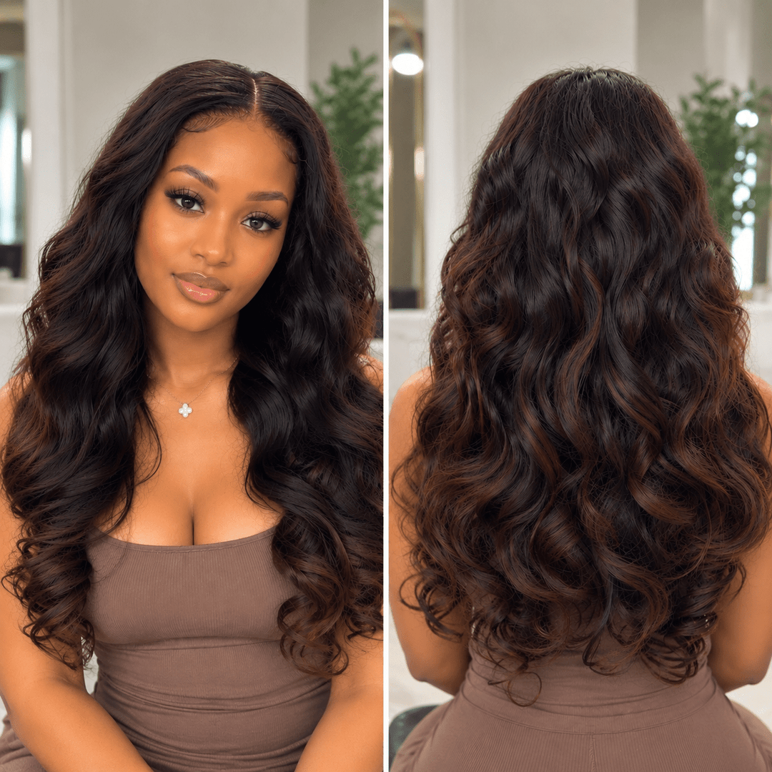 Luxury Human Hair Wig HD5x5 22" - Bouncy Curly - Braids and Wigs