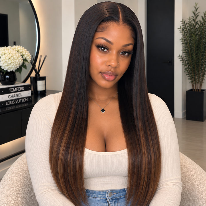 Luxury 2X6 Human Hair Wig Raw Hair 22" – Bone Straight