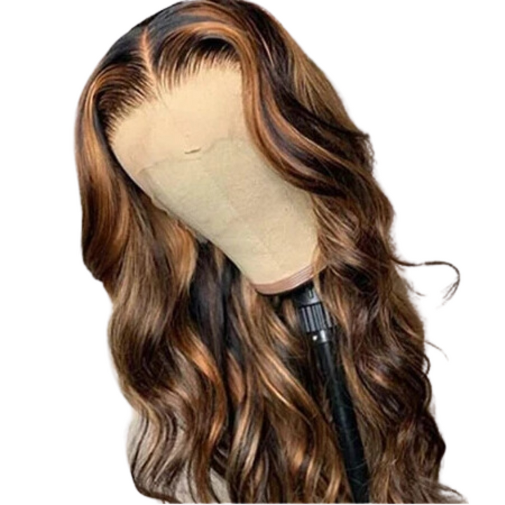 100% Human Hair Wig Body Wave Highlight Human Hair 26"- DATIVA