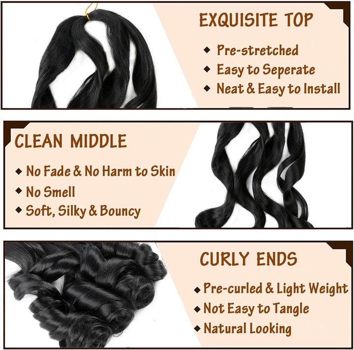 French Curl Braiding Hair 14 Inch