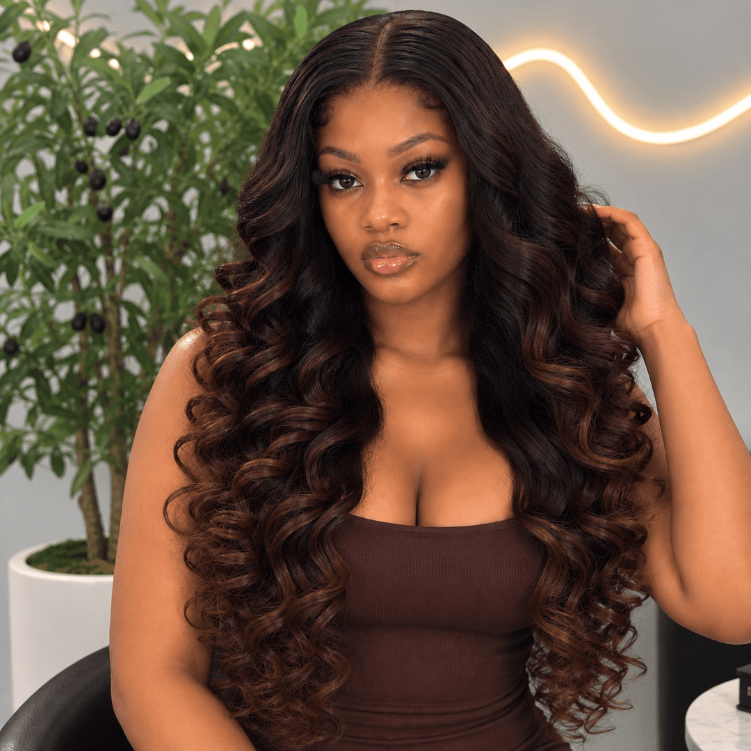 Luxury 2X6 Human Hair Wig – 28" Bouncy Curly - Braids and Wigs