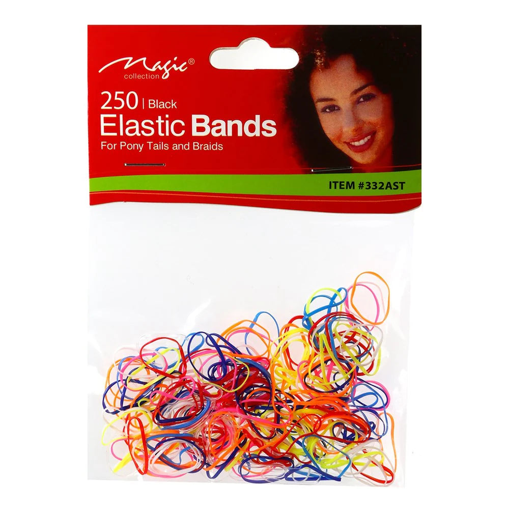 Magic Collection 250 Elastic Bands for Ponytails and Braids