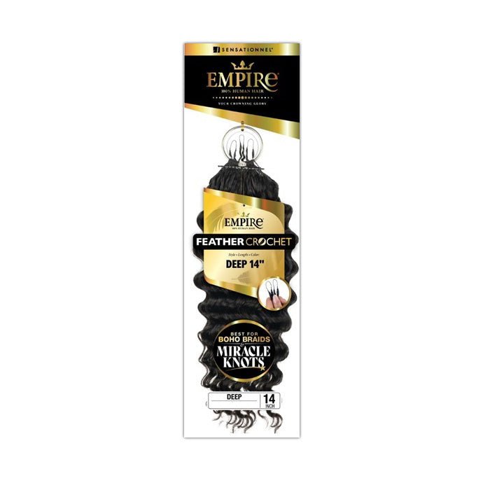 Sensationnel Empire 100% Human Hair Feather Crochet Braids - Deep 14” - Braids and Wigs