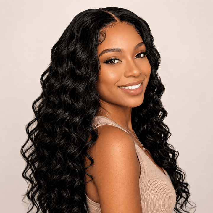 100% Human Hair Miracle Knots Crochet Braids 16” Deep Wave Hair Extensions