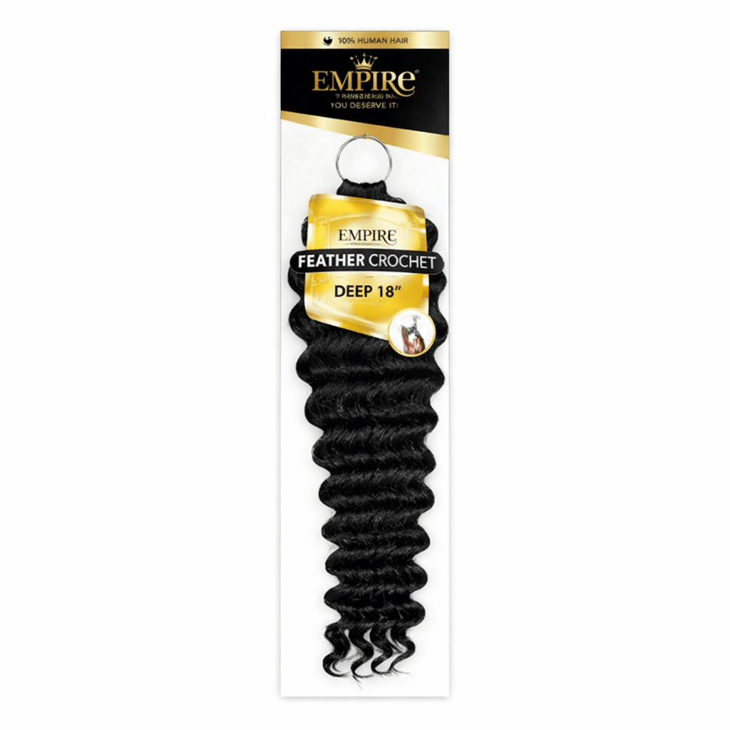 Sensationnel Empire 100% Human Hair Feather Crochet Braids - Deep 18” - Braids and Wigs