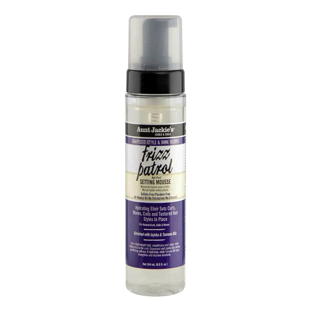 AUNT JACKIE'S Grapeseed Frizz Patrol Anti-Poof Setting Mousse (8.25oz)