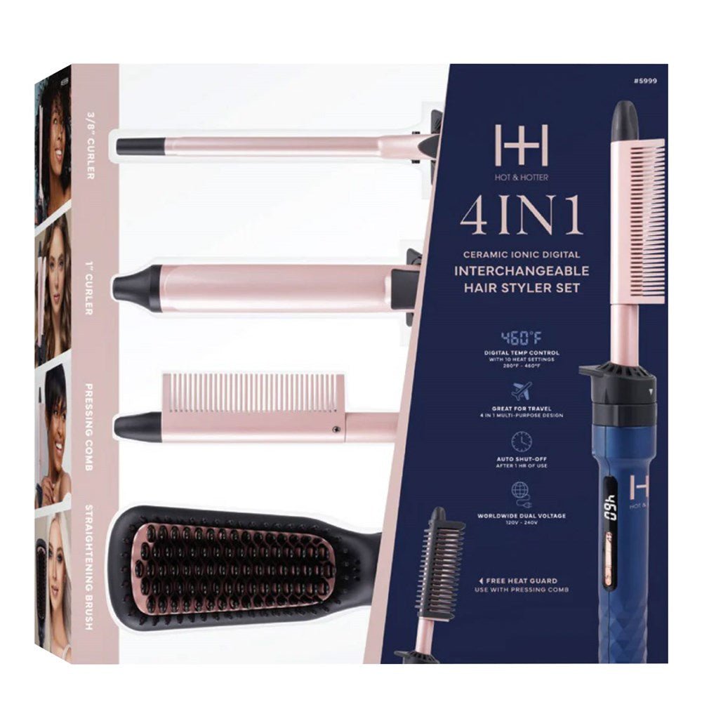 Annie Hot & Hotter 4 In 1 Ceramic Ionic Digital Interchangeable Hair Styler - Braids and Wigs