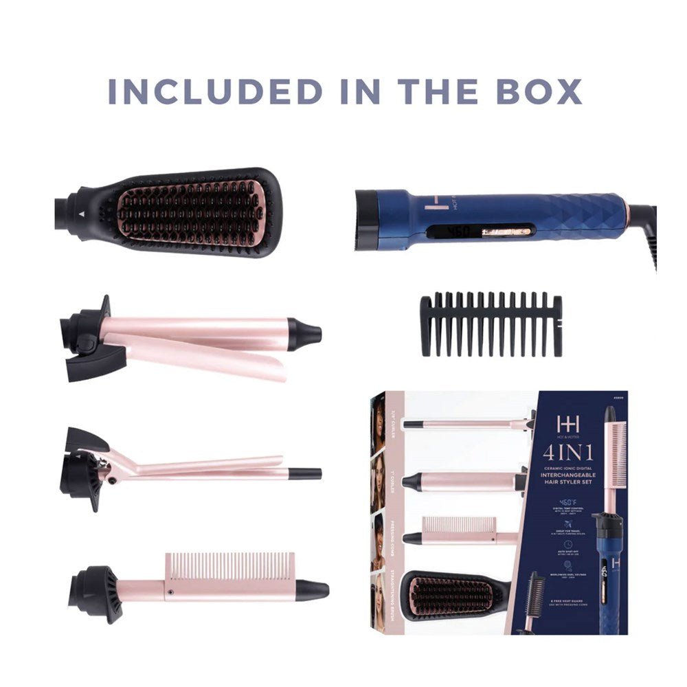 Annie Hot & Hotter 4 In 1 Ceramic Ionic Digital Interchangeable Hair Styler - Braids and Wigs