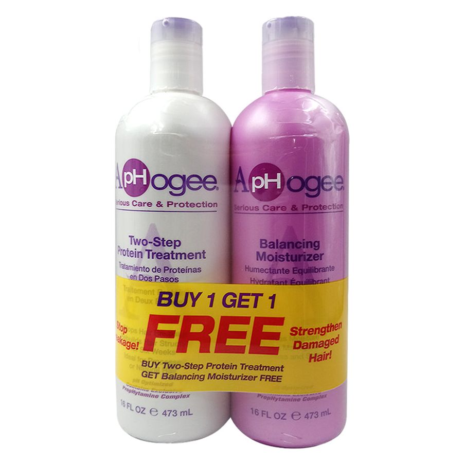 Aphogee Duo Combo - Two Step Protein Treatment+Balancing Moisturizer (16Oz+16Oz) - Braids and Wigs