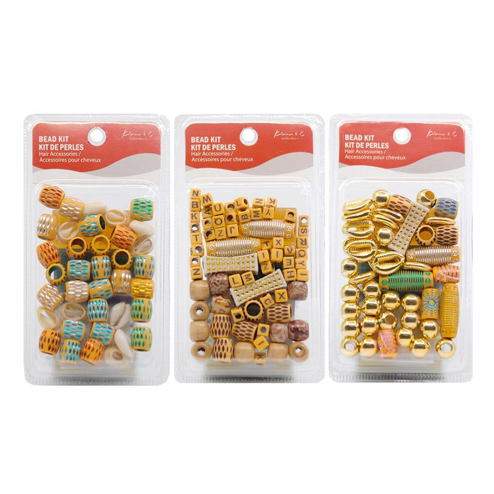Kim & C Wooden Hair Beads - Braids and Wigs