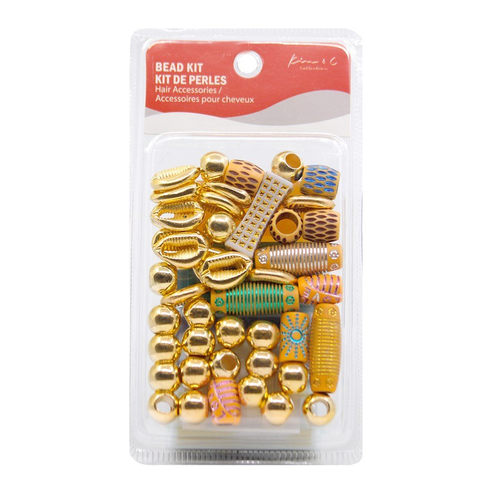 Kim & C Wooden Hair Beads - Braids and Wigs