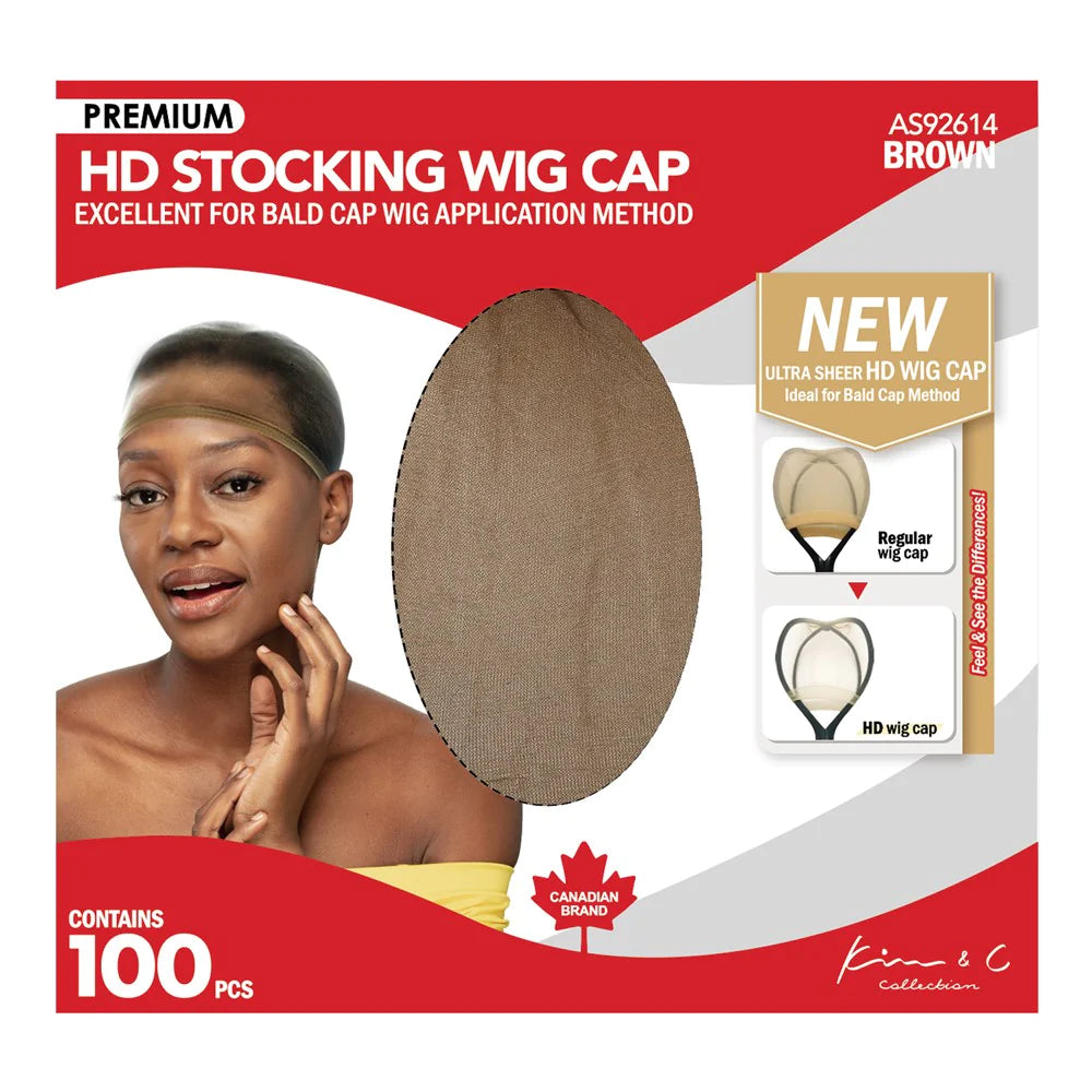 KIM & C Premium HD Stocking Wig Cap Bulk Pack