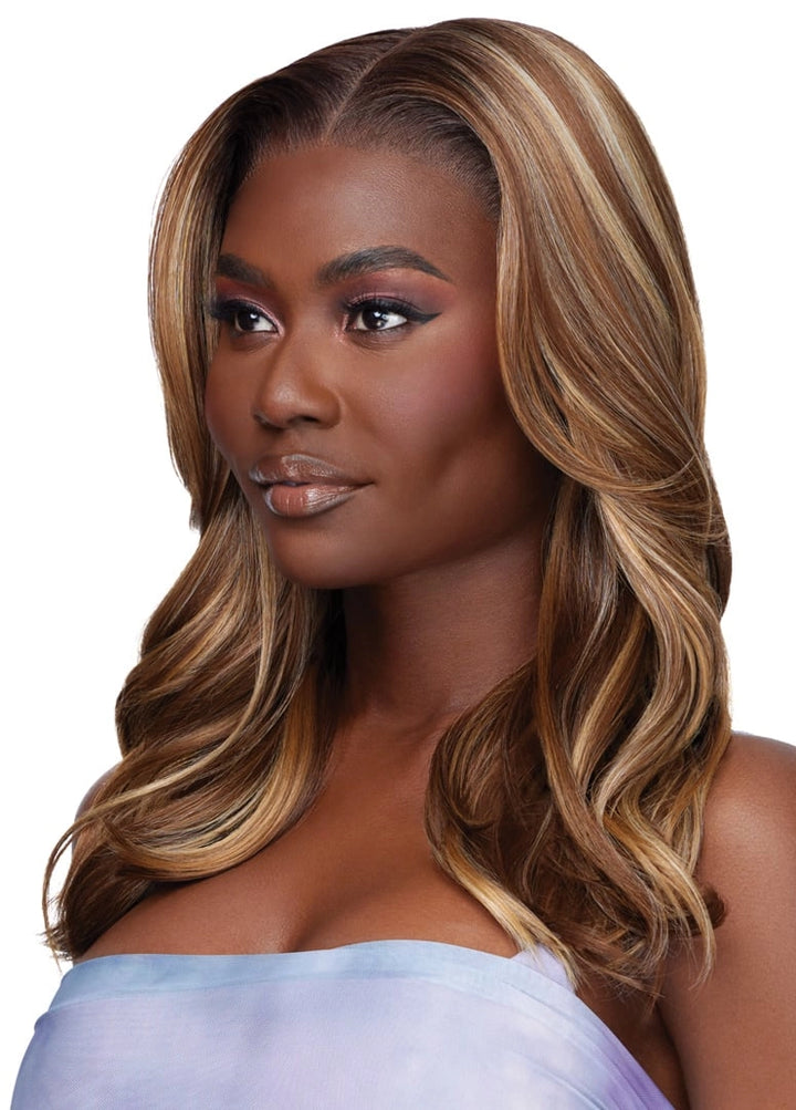 Outre Airtied Glueless Human Hair Blend 13x6 HD Lace Front Wig LOOSE BODY WAVE 18" - 100% Fully Hand-Tied