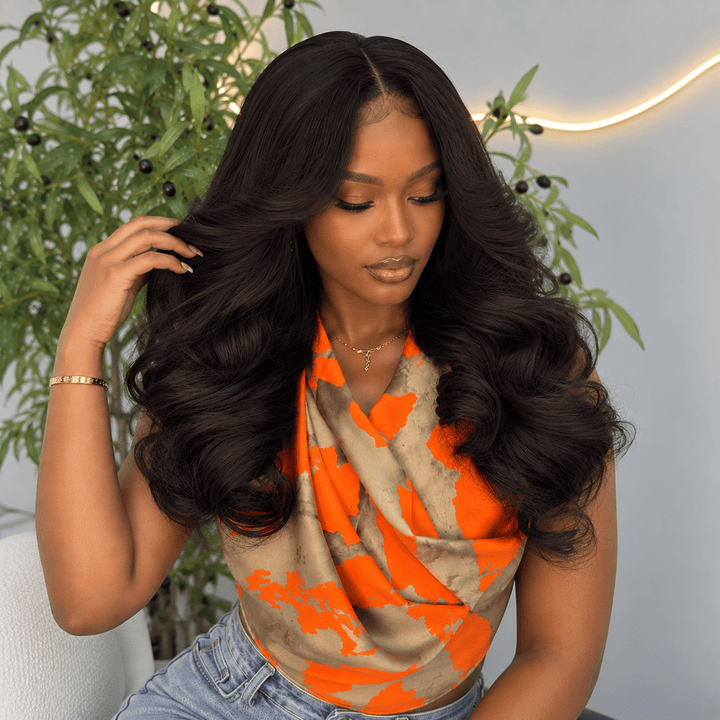 Luxury Human Hair Wig Raw 5x5 22" - Bouncy Curly - Braids and Wigs