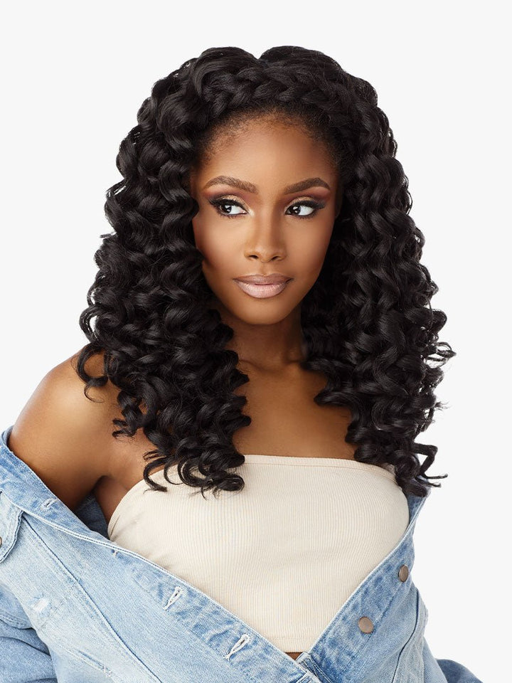 Sensationnel Textured Clip - Ins Weave Curls Kinks N Co Wild One 14" (9Pcs) - Braids and Wigs
