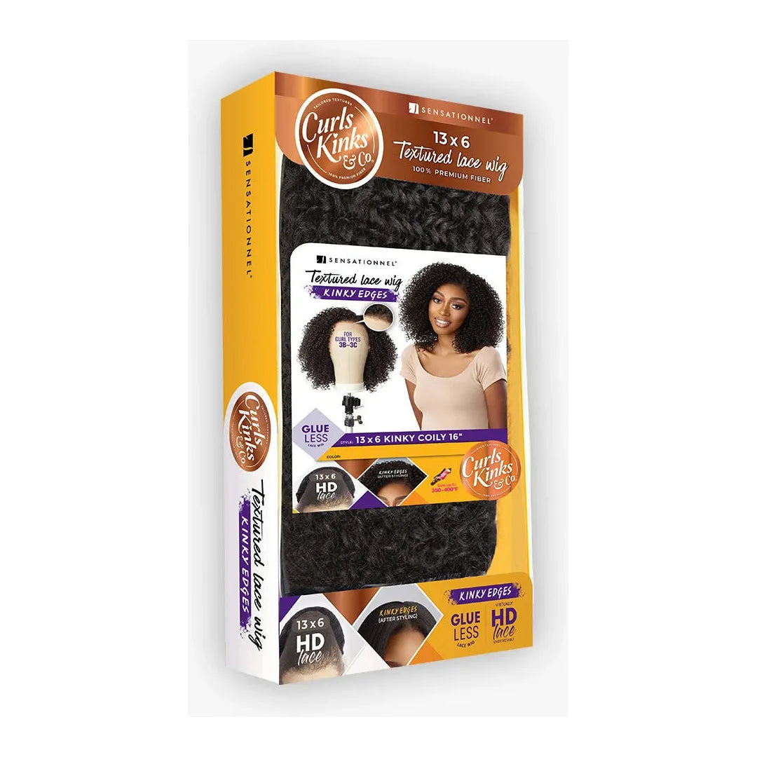 Sensationnel Kinky Edges Kinks & Co 13X6 Lace Wig - Kinky Coily 16 ...