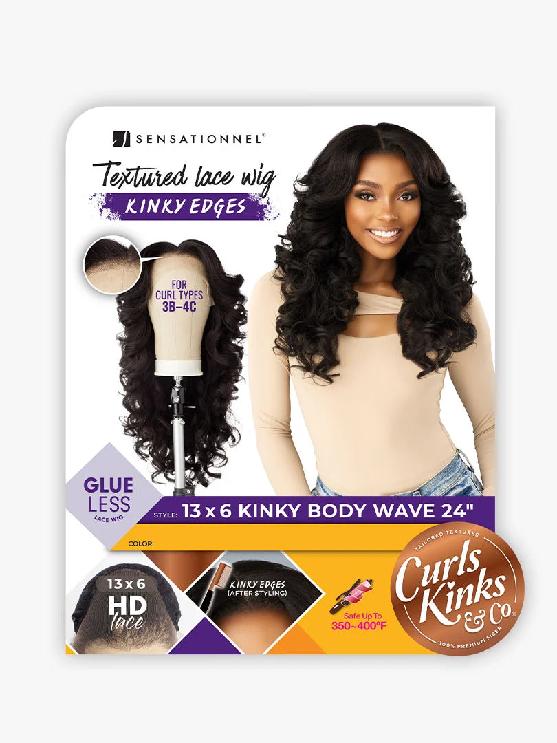 Sensationnel Curls Kinks & Co Kinky Edge 13×6 Lace Wig – Kinky Body Wave 24”