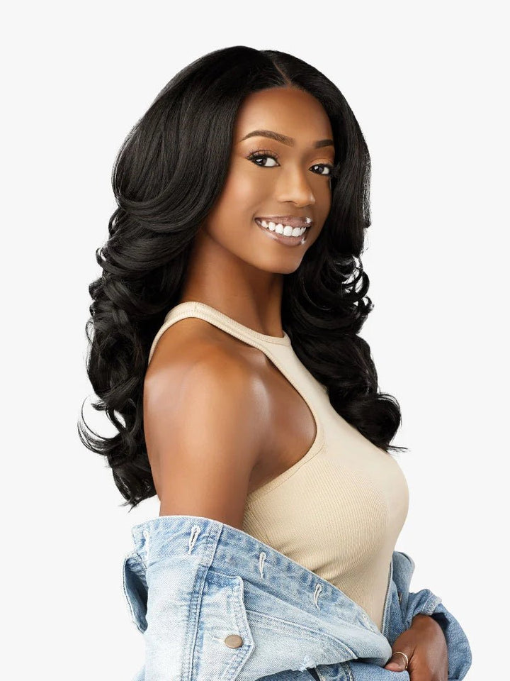 Sensationnel Curls Kinks N Co Glueless HD Lace Front Wig Kinky Edges Kinky Barrel Curl 20" - Braids and Wigs