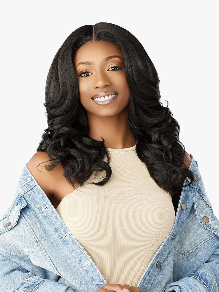 Sensationnel Curls Kinks N Co Glueless HD Lace Front Wig Kinky Edges Kinky Barrel Curl 20" - Braids and Wigs