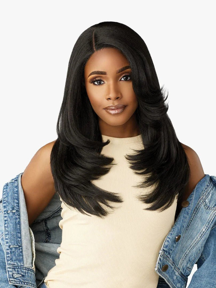 Sensationnel Curls Kinks & Co Textured Lace Wig - Y - part Kinky Blow Out 20" - Braids and Wigs