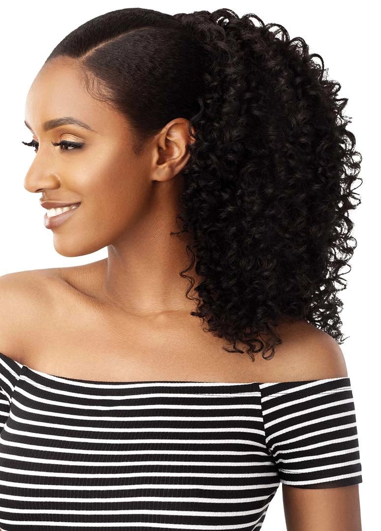 Outre Big Beautiful Hair Drawstring Ponytail - Bouncy Curls 18" - Braids and Wigs