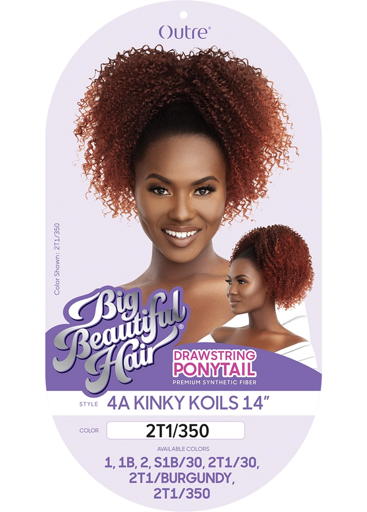 Outre Big Beautiful Hair Drawstring Ponytail 4A KINKY KOILS 14"