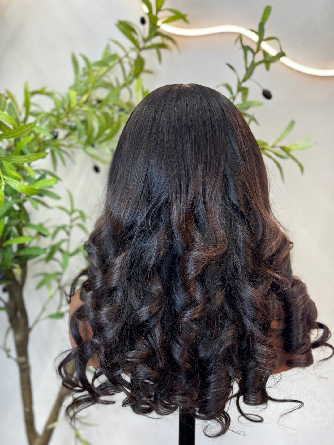 Luxury Human Hair Wig HD 5x5 14" - Bouncy Curly - Braids and Wigs