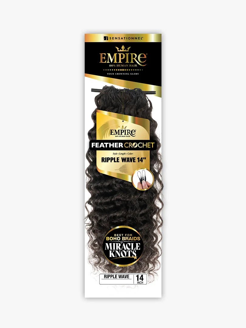 Sensationnel Empire 100% Human Hair Feather Crochet Braids - Ripple Wave 14" - Braids and Wigs
