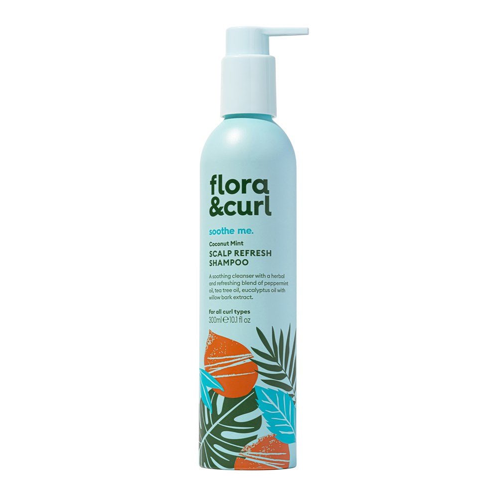 Flora & Curl Coconut Mint Scalp Refresh Shampoo (10.1Oz) - Braids and Wigs