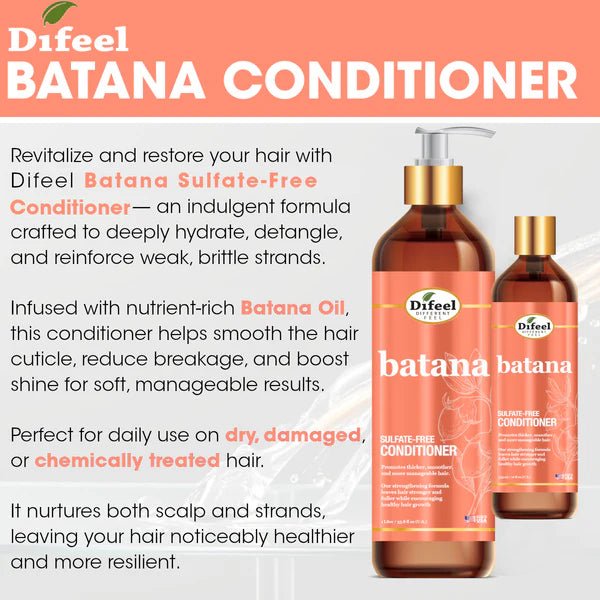 Difeel Batana Conditioner (33.8oz) - Braids and Wigs