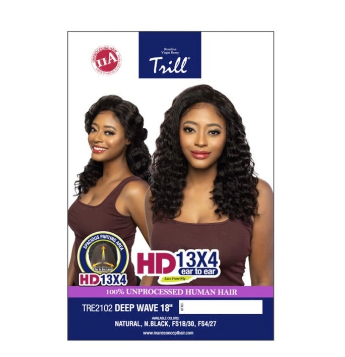 Mane Concept Trill 100% Unprocessed Human Hair TRE2102 - Deep Wave 18" - Braids and Wigs